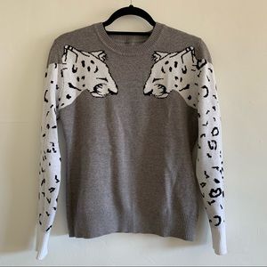 Knitted Leopard Print Sweater